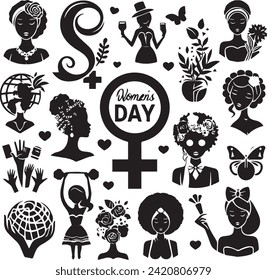 Vector happy women's day celebration background for female inspiration