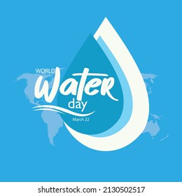 Vector Happy world water day. Illustration with simple and elegant design