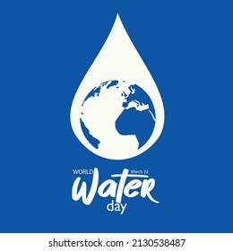 Vector Happy world water day. Illustration with simple and elegant design