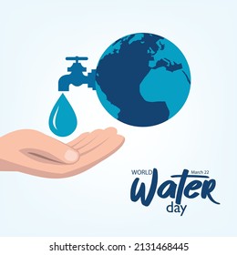 Vector Happy world water day. Illustration with simple and elegant design