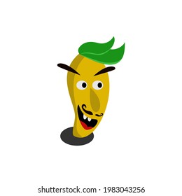 Vektorgrafik des Hellgelben Mango-Charakters