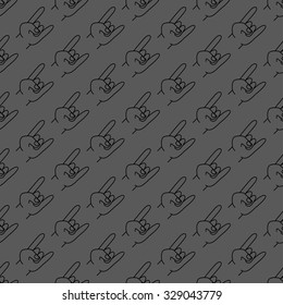Vector hard rock and heavy metal sign seamless background. 
