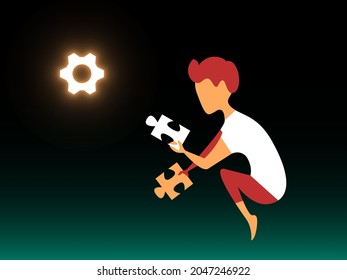 Vector hard work in gradient style