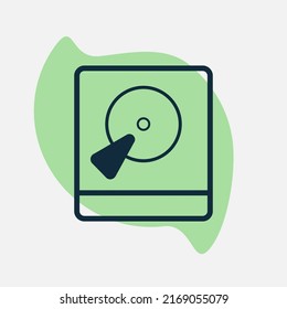 vector of hardisk cartoon and symbol
