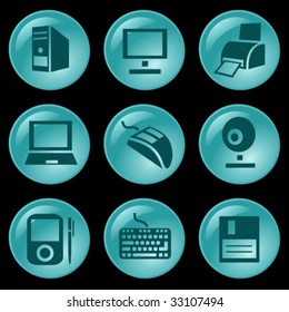 Vector: Hardware glossy buttons