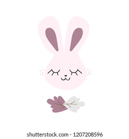 Vector hare and autumn leaves for your design
