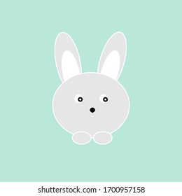 vector hare. cartoon character for children. animal for cards and invitations.