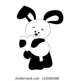 vector, hare character, silhouette