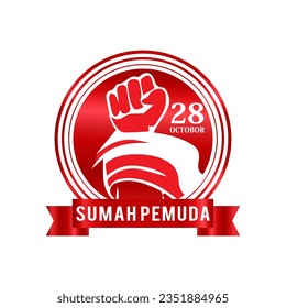 Vector Hari Sumpah Pemuda, 28 Oktober. Translation : October 28, Happy Day Youth Pledge of Indonesia.