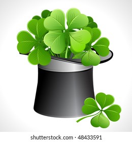 Vector hat with clover.