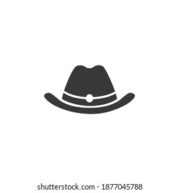 Vector hat icon in flat style