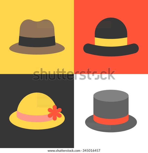 hat flat design