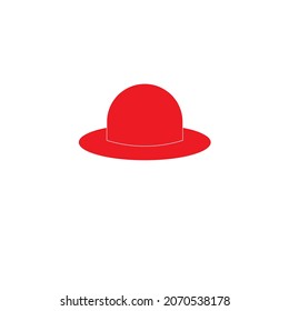 Vector hat minimalist or flat illustration or logo