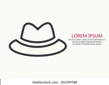 Vector of hat symbol or icon