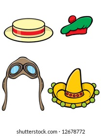 vector hats for your photo album or scrapbook, or to blackmail your friends and family