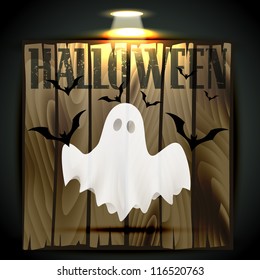 vector haunted halloween ghost design