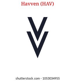 Vector Havven (HAV) digital cryptocurrency logo. Havven (HAV) icon. Vector illustration isolated on white background.