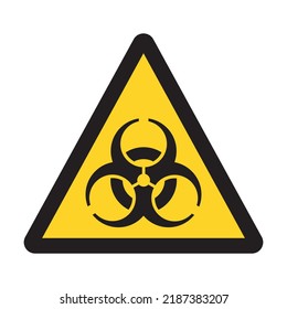 vector hazard warning sign iso standard pictogram warning, biological hazard