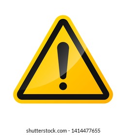 Vector hazard warning signs Isolated on a white background