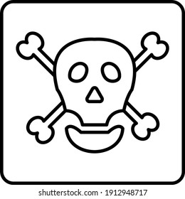 Vector Hazards Outline Icon Design
