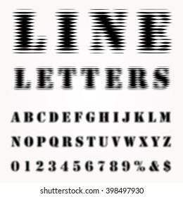 vector hazy line font

