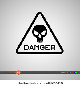 Vector. The head of an alien. The sign is a cautious visitor. UFO, X-Files.