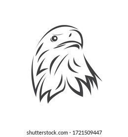 Vector Head of an Eagle. Black. Logo. Mascot. illustration. on white background