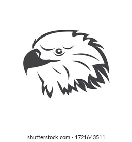 Vector Head of an Eagle. Black. Logo. Mascot. illustration. on white background