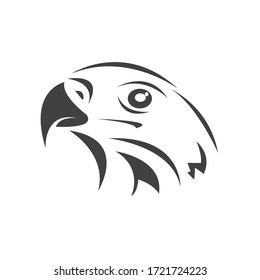 Vector Head of an Eagle. Black. Logo. Mascot. illustration. on white background