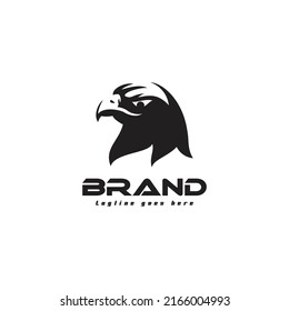 vector head eagle logo design, creative hawk or falcon logo concept, vector template bird logo great for your brand