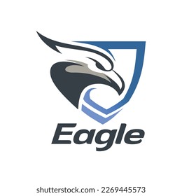 vector head eagle shield logo