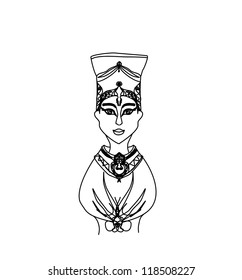  vector head of egyptian queen cleopatra