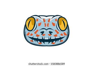 vector head gecko full color