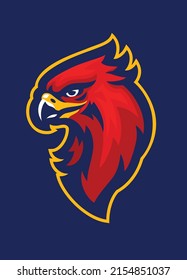 Vector of Head Hawk Logo Mascot