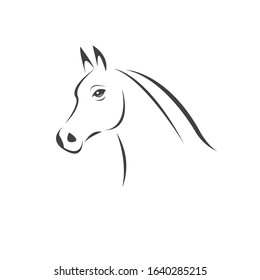 Vector head of horse black. Mammals. logo. icon. symbol. design. on white background