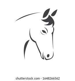 Vector head of horse black. Mammals. logo. icon. symbol. design. on white background