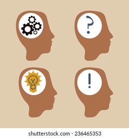 vector head idea silhouette. 