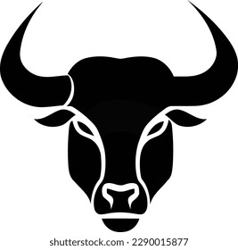 vector of head logo bull mascot