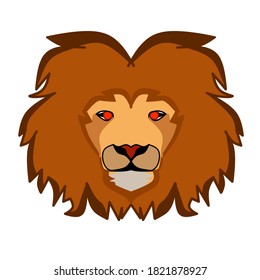 Vector head of a male lion illustration 