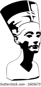 vector head of Nefertiti