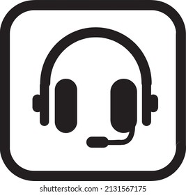 vector head phone icon vector illustration on white background..eps
