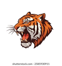 Vector Head Roaring Tiger Illustration good for logo, t-shirt, logo sport