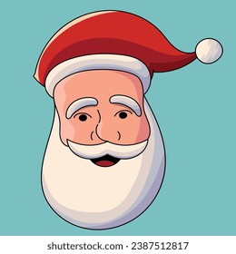 vector head of santa claus
