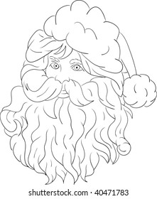 vector - head santa claus isolated on background