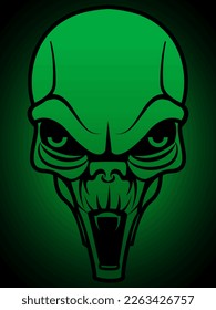vector head skull alien illustration