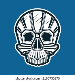 vector of head skull illustration