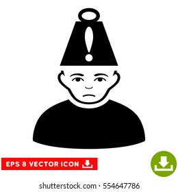 Vector Head Stress EPS vector pictograph. Illustration style is flat iconic black symbol on a transparent background.