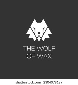 Vector head wolf hunter winter hill logo design
