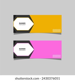 
Diseño de plantilla de banner de encabezado vectorial