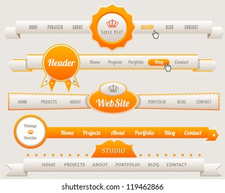 Vector Header Menu Design